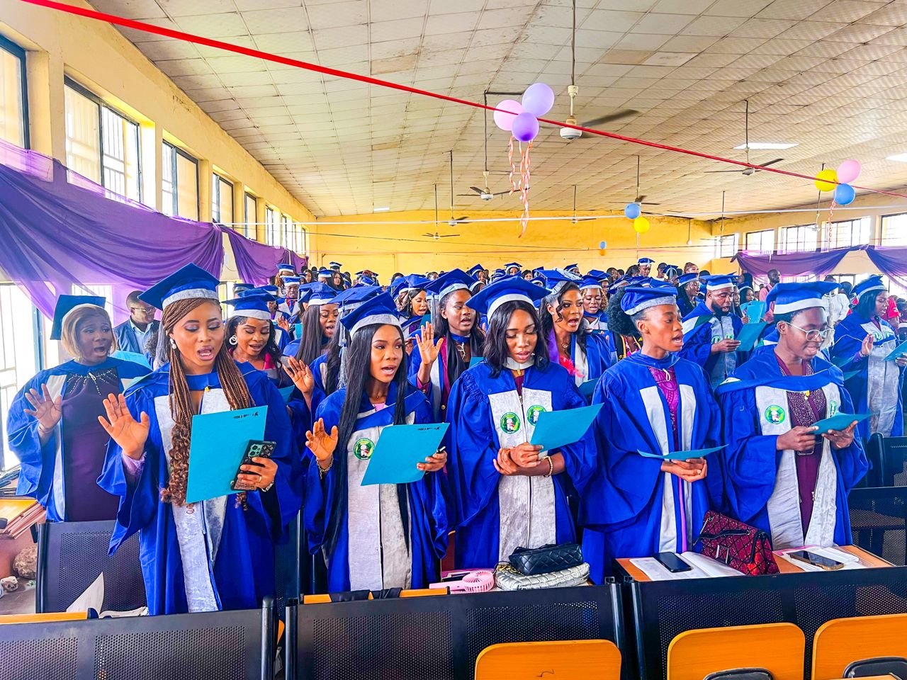 Ag. Vice-Chancellor Prof. Ikechebelu Congratulates Newly Inducted UNIZIK Nurses