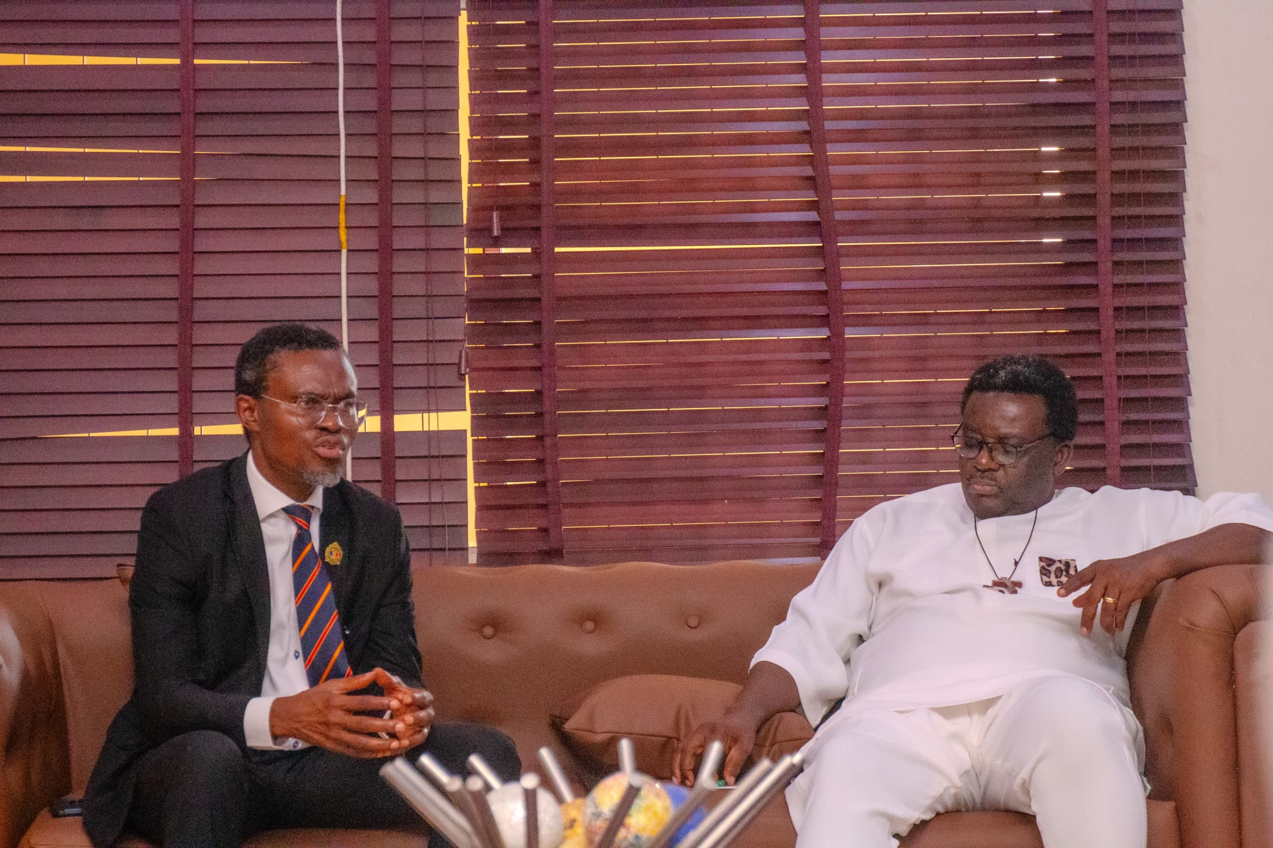 Dialogue for Development: Acting Vice-Chancellor Prof. Joseph I. Ikechebelu Hosts Lawmakers from The Anambra State House Of Assembly In His Office.