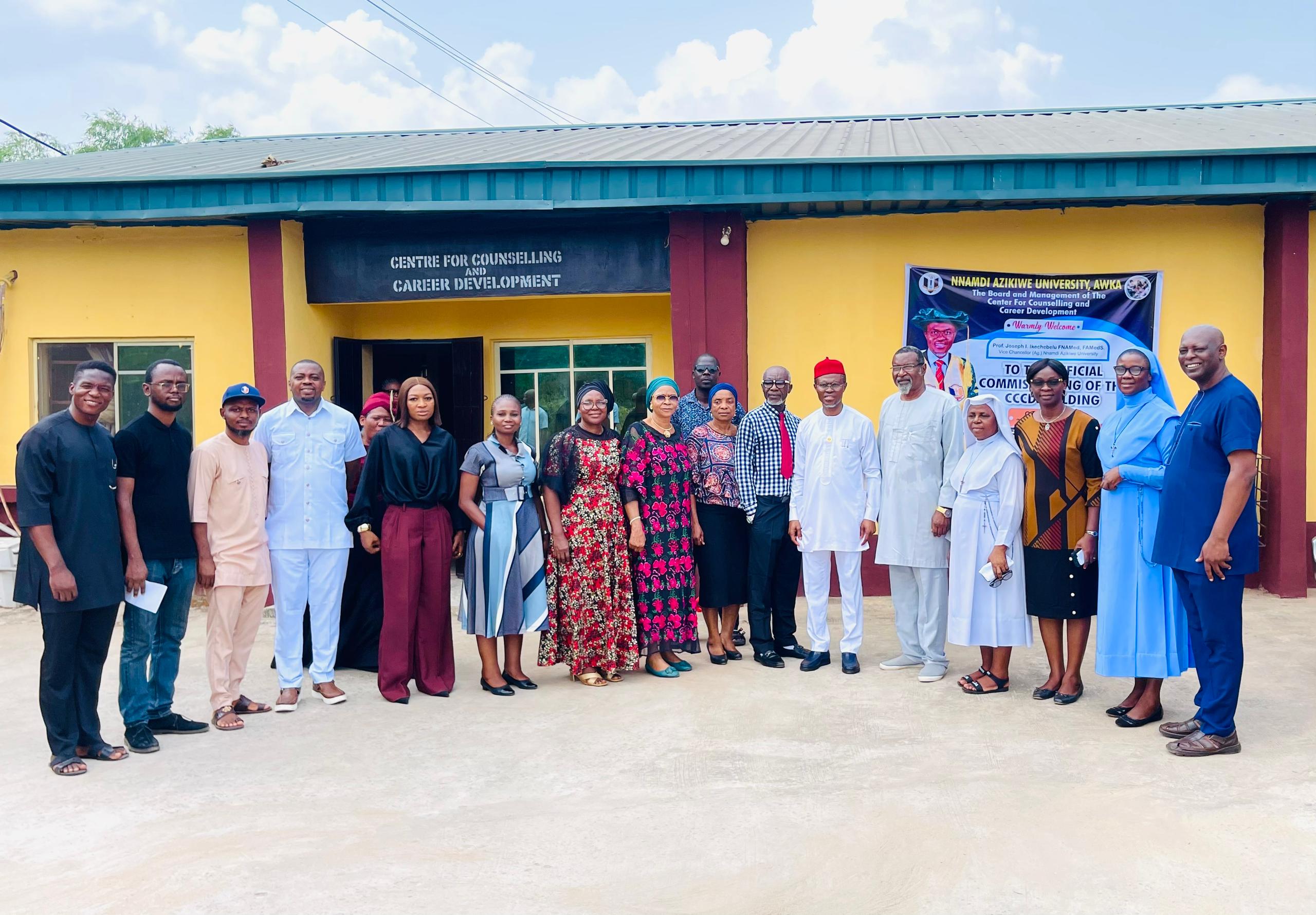 PHOTO NEWS: The Official Commissioning Of The Building For Centre For Counselling And Career Development (CCCD) By The Acting Vice-Chancellor, Prof Joseph I. Ikechebelu.