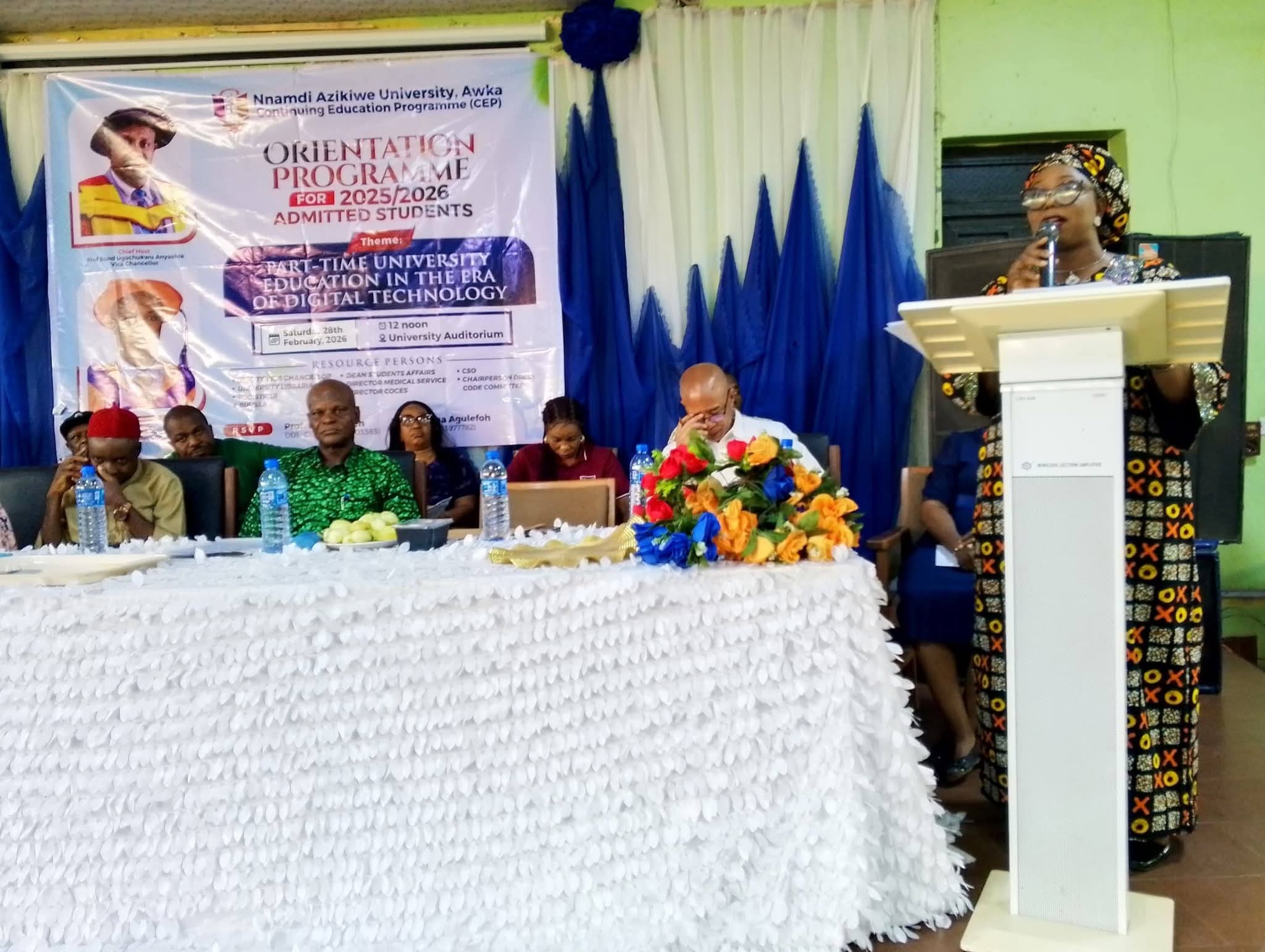 Photo News: UNIZIK Holds Orientation Programme for 2025/2026 CEP Students.