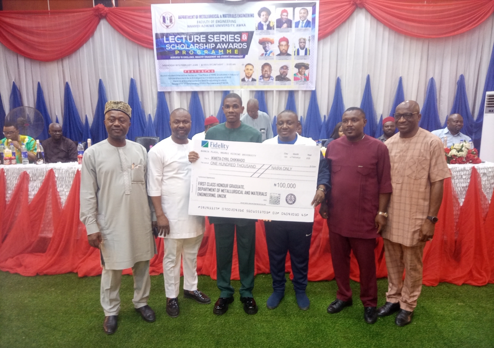 Department of Metallurgical and Materials Engineering Holds Lecture Series; Awards Scholarships to Outstanding Students.