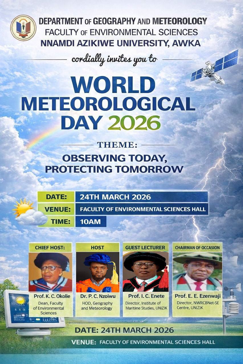 INVITATION TO WORLD METEOROLOGY DAY 2026.