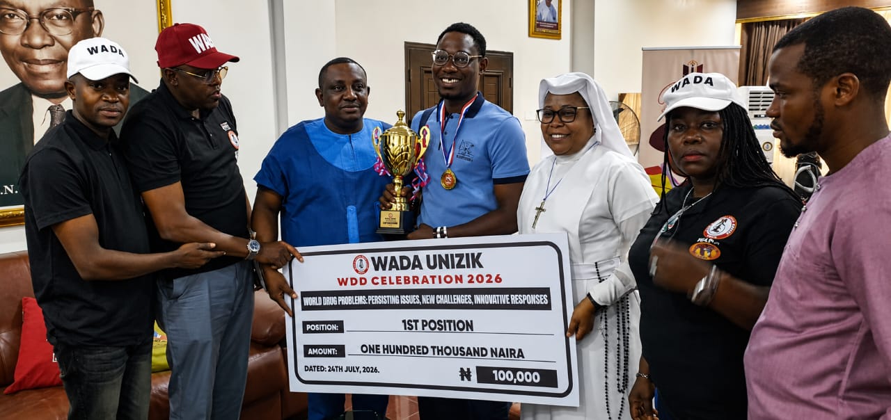 UNIZIK VC Bags WADA Honour as Drug-Free Campaign Produces Outstanding Student Champions